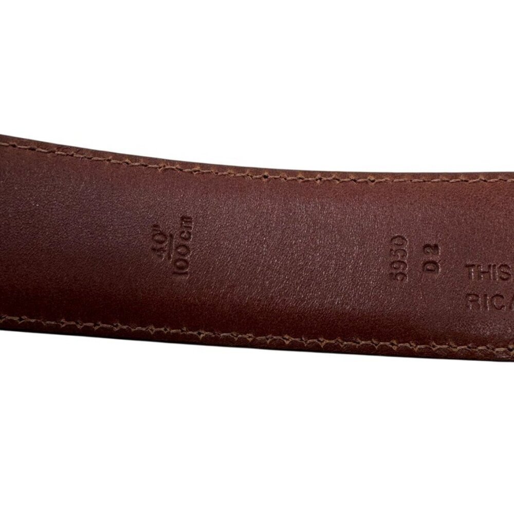 Coach Men's Vintage 90's Brown Leather Belt Size 42" polished Cowhide 5950 - Picture 6 of 8